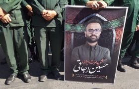 تشییع پیکر بسیجی «شهید حسین اوجاقی» در تبریز