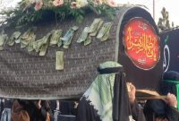 تشییع نمادین تابوت حضرت زهرا (س) درشهرک امام تبریز +عکس و فیلم