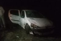 واژگونی مرگبار پژو ۲۰۶ در میانه با یک فوتی